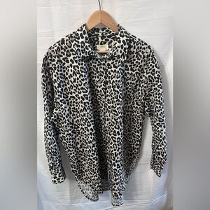 Anthropologie The Bennet Buttondown Shirt by Maeve: Printed Edition Size Large